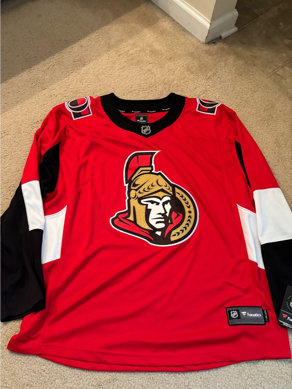 Ottowa Senators 2XL Fanatics Breakaway Jersey, NWT